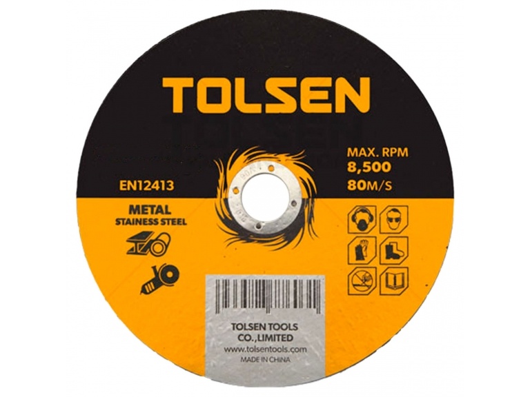 DISCO C/METAL TOLSEN AC.INOX  115x1.2x22.2 mm